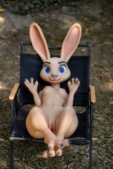 Rabbitie sexdoll lapine polici&egrave;re aux grandes oreilles bonnet C 120cm Dolls Castle