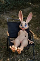 Rabbitie sexdoll lapine polici&egrave;re aux grandes oreilles bonnet C 120cm Dolls Castle