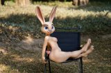 Rabbitie sexdoll lapine polici&egrave;re aux grandes oreilles bonnet C 120cm Dolls Castle