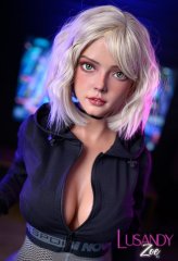 Zoe sexdoll en silicone blonde platine sexy 161cm bonnet D Lusandy