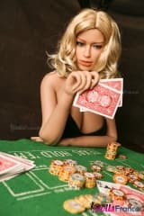 Poupée Ada croupière de casino sexy poker 175cm