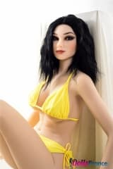 Hellen poupée brune en bikini jaune 169cm IronTech