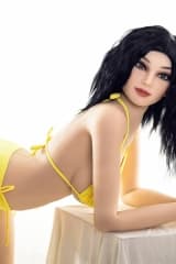 Hellen poupée brune en bikini jaune 169cm IronTech