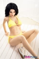 Hellen poupée brune en bikini jaune 169cm IronTech