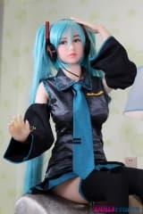 Janya cosplay cheveux bleus 165cm
