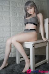 Mini-doll silicone elfe Phoebe cheveux gris 80cm D-cup Piper doll