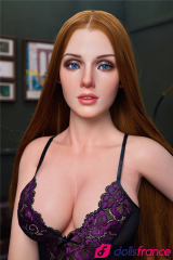 Cinderella sex doll silicone rousse aux yeux bleus 166cm IronTech