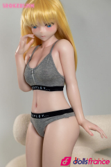 Mini-doll Akane blonde en silicone 95cm D-cup IROKEBIJIN DH168