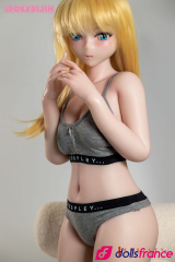 Mini-doll Akane blonde en silicone 95cm D-cup IROKEBIJIN DH168