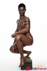 Poupée sexuelle homme Bill beau sportif noir 176cm IronTech