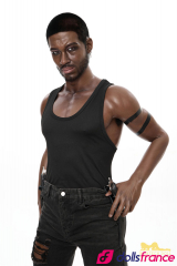 Poupée sexuelle homme Bill beau sportif noir 176cm IronTech