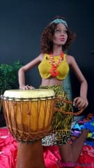 Poupée Kamara musicienne africaine 165cm