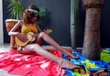 Poupée Kamara musicienne africaine 165cm