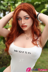Sexdoll réaliste silicone Evelina belle rousse sexy 163cm XTDoll