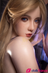 Yeona délicate poupée d’amour blonde en silicone 162cm Minus IronTech