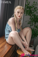 Ling poupée silicone blonde sensuelle 159cm bonnet F FanReal