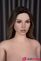 Emelina sex doll brune à petits tétons en silicone 172cm E-cup Zelex SLE