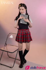 Mo sex doll en silicone jeune étudiante coquine 153cm bonnet B FanReal
