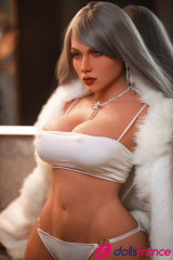 Torso sexuel Bianca aux cheveux argentés 86cm en stock EU FireDoll