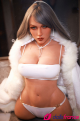 Torso sexuel Bianca aux cheveux argentés 86cm en stock EU FireDoll