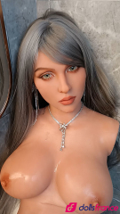 Torso sexuel Bianca aux cheveux argentés 86cm en stock EU FireDoll