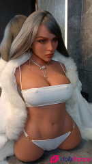 Torso sexuel Bianca aux cheveux argentés 86cm en stock EU FireDoll