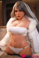 Torso sexuel Bianca aux cheveux argentés 86cm en stock EU FireDoll