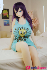 Akane love doll manga rebelle aux cheveux violets 150cm S-TPE Grosse Poitrine Irokebijin