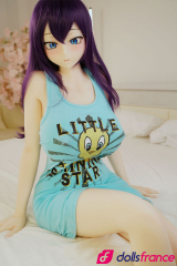 Akane love doll manga rebelle aux cheveux violets 150cm S-TPE Grosse Poitrine Irokebijin