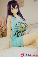 Akane love doll manga rebelle aux cheveux violets 150cm S-TPE Grosse Poitrine Irokebijin