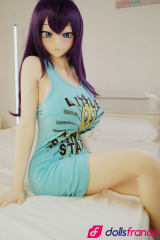 Akane love doll manga rebelle aux cheveux violets 150cm S-TPE Grosse Poitrine Irokebijin
