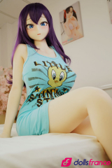 Akane love doll manga rebelle aux cheveux violets 150cm S-TPE Grosse Poitrine Irokebijin
