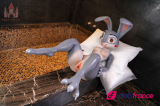 Rabby la lapine sexuelle anime en silicone 168cm bonnet A Dolls Castle