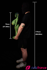 Zarga la sexdoll gobeline verte aux gros lolos 70cm GB Climax Doll