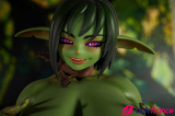 Zarga la sexdoll gobeline verte aux gros lolos 70cm GB Climax Doll