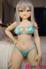 Aoi la mini sexdoll manga aux cheveux gris 120cm D-cup S-TPE Irokebijin