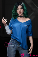 Alexa la sexdoll punk fashion aux cheveux verts 157cm D-cup FunWestDoll