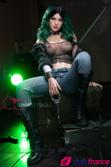 Alexa la sexdoll punk fashion aux cheveux verts 157cm D-cup FunWestDoll
