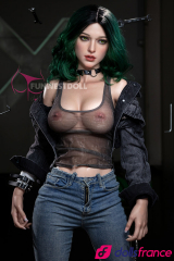 Alexa la sexdoll punk fashion aux cheveux verts 157cm D-cup FunWestDoll