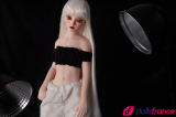 Mini sex doll silicone Saki la blonde aux petits seins 55cm Climax Doll