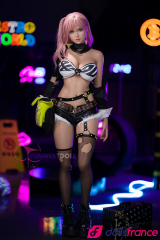 Lily sexdoll geek sexy cheveux roses en silicone 157cm G-cup FunWestDoll