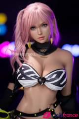 Lily sexdoll geek sexy cheveux roses en silicone 157cm G-cup FunWestDoll