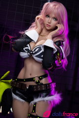Lily sexdoll geek sexy cheveux roses en silicone 157cm G-cup FunWestDoll