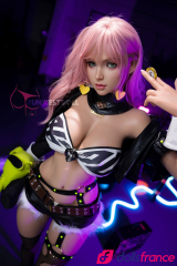 Lily sexdoll geek sexy cheveux roses en silicone 157cm G-cup FunWestDoll