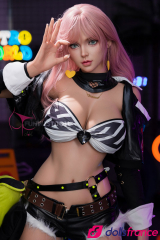 Lily sexdoll geek sexy cheveux roses en silicone 157cm G-cup FunWestDoll