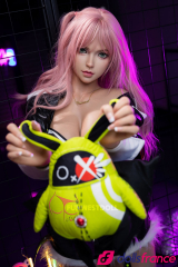 Lily sexdoll geek sexy cheveux roses en silicone 157cm G-cup FunWestDoll