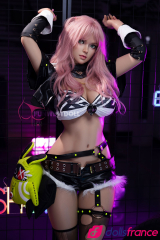 Lily sexdoll geek sexy cheveux roses en silicone 157cm G-cup FunWestDoll
