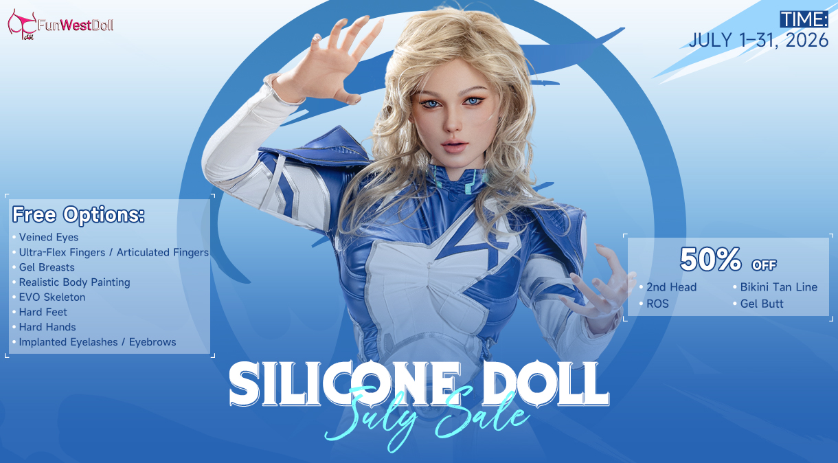 Promo FUNWESTDOLL Silicone des Options OFFERTES et -50% sur la 2nd tête !