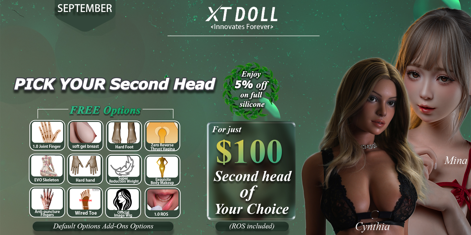 Promo XTdoll 2nd tête avec option ROS à seulement 100€ + des OPTIONS OFFERTES